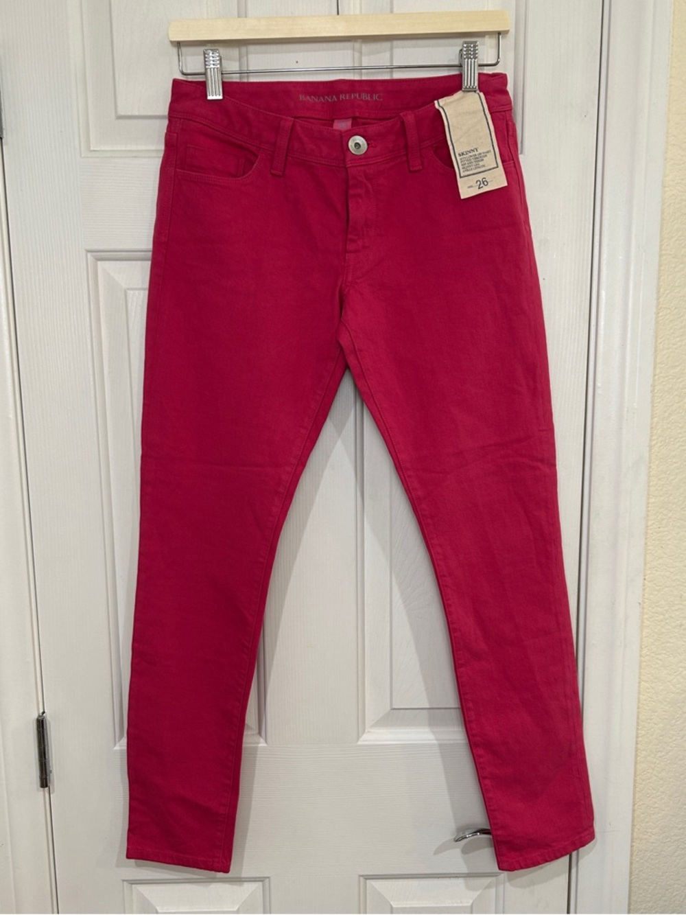 Banana Republic Hot Pink Skinny Ankle Jeans size 26